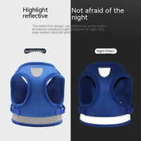 HKM-4014781 Reflective Dog Breast Strap Vest with Breathable Traction Rope - Multiple Colors Available