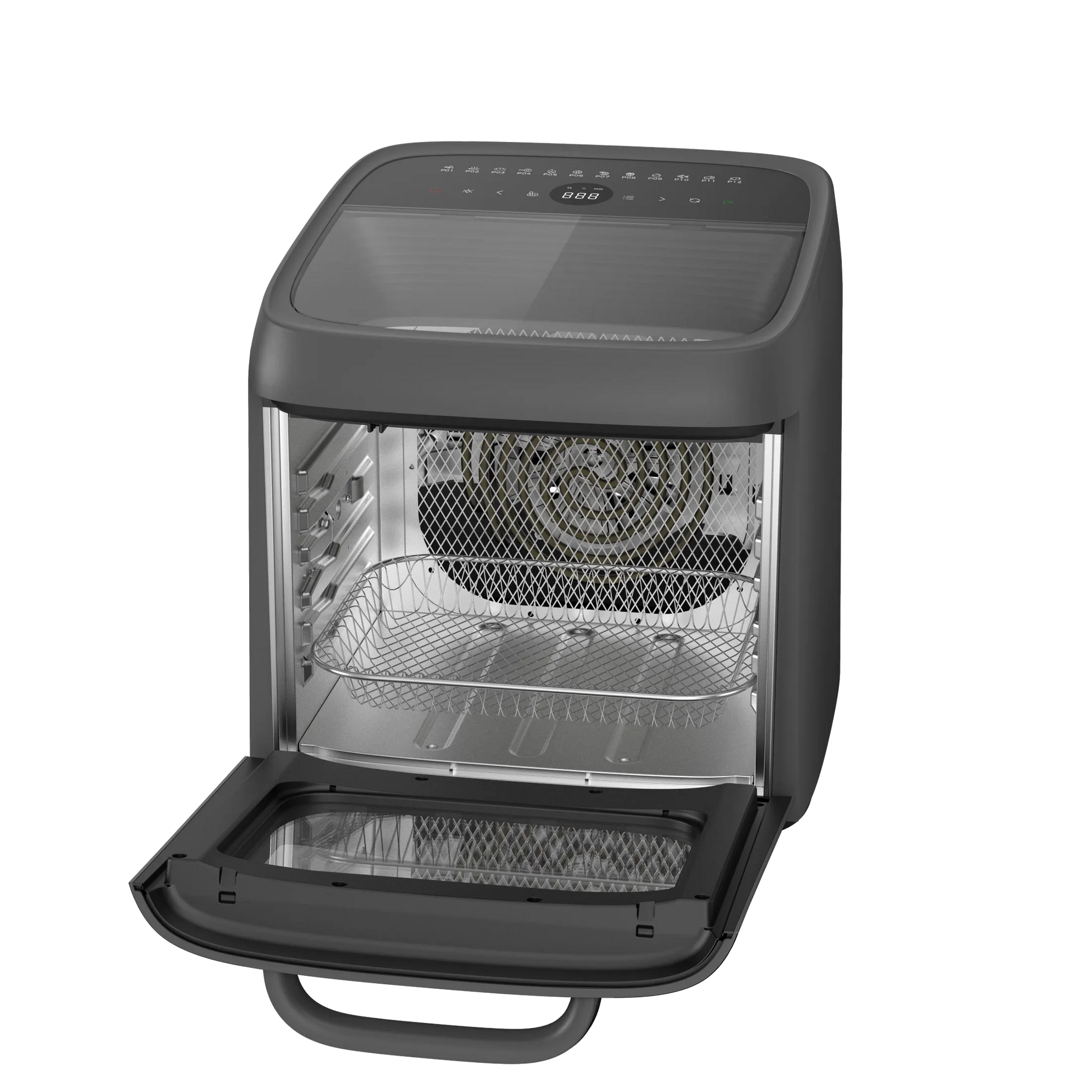 HKM-401491 12L Smart Multifunctional Air Fryer Oven with Visible Electric Convection for Home Cooking