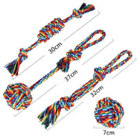 HKM-4015037 Durable Cotton Rope Toys for Dogs and Cats - Molar Knot Chew Sets