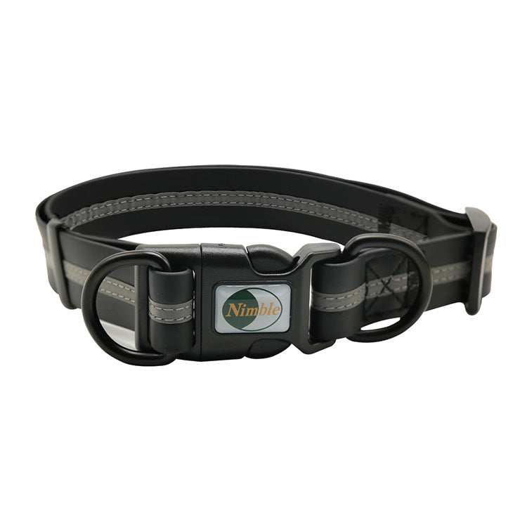 HKM-4016189 Reflective Striped Dog Harness - Waterproof, Easy-Clean, Multiple Colors Available