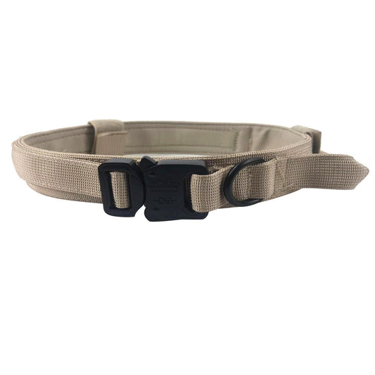 HKM-4017469 Adjustable Military Nylon Dog Collar and Leash Set - Durable Traction Belt for Active Dogs