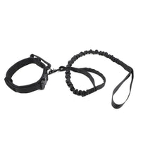 HKM-4017469 Adjustable Military Nylon Dog Collar and Leash Set - Durable Traction Belt for Active Dogs