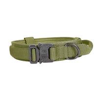 HKM-4017469 Adjustable Military Nylon Dog Collar and Leash Set - Durable Traction Belt for Active Dogs