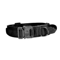 HKM-4017469 Adjustable Military Nylon Dog Collar and Leash Set - Durable Traction Belt for Active Dogs