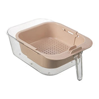 HKM-401811 Double-Layer Plastic Storage Box with Built-In Trash Can for Living Room Use