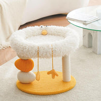 HKM-4018365 Multifunctional Cat Climbing Frame with Scratch and Play Features - Yellow
