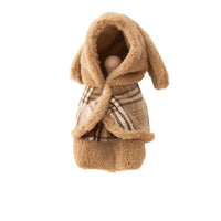 HKM-4018749 Charming Two-Piece Winter Dog Outfit with Hooded Cape and Dress for Small Pets