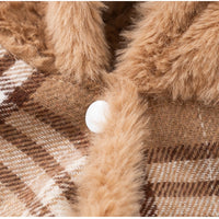 HKM-4018749 Charming Two-Piece Winter Dog Outfit with Hooded Cape and Dress for Small Pets