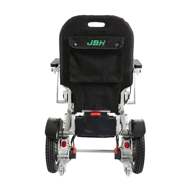 HKM-1569235 Heavy-Duty Folding Electric Wheelchair Dual 250W Motors 24V 12Ah Battery 12.4 Mile Range 440 lb Capacity Aluminum