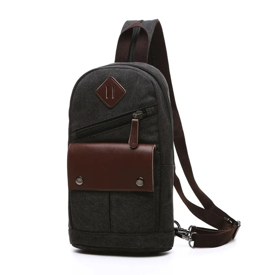 HKM-401939 Multifunctional Small Backpack for Men - Versatile Chest Messenger Bag