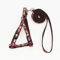 HKM-4019773 Fashionable Nylon Pet Leash with Colorful Printed Patches - Adjustable Traction Rope for Small and Large Dogs
