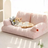 HKM-4020029 Cozy Disassembleable Winter Cat Nest for Pets Under 7.5kg, Soft Imitation Rabbit Velvet and Pearl Cotton