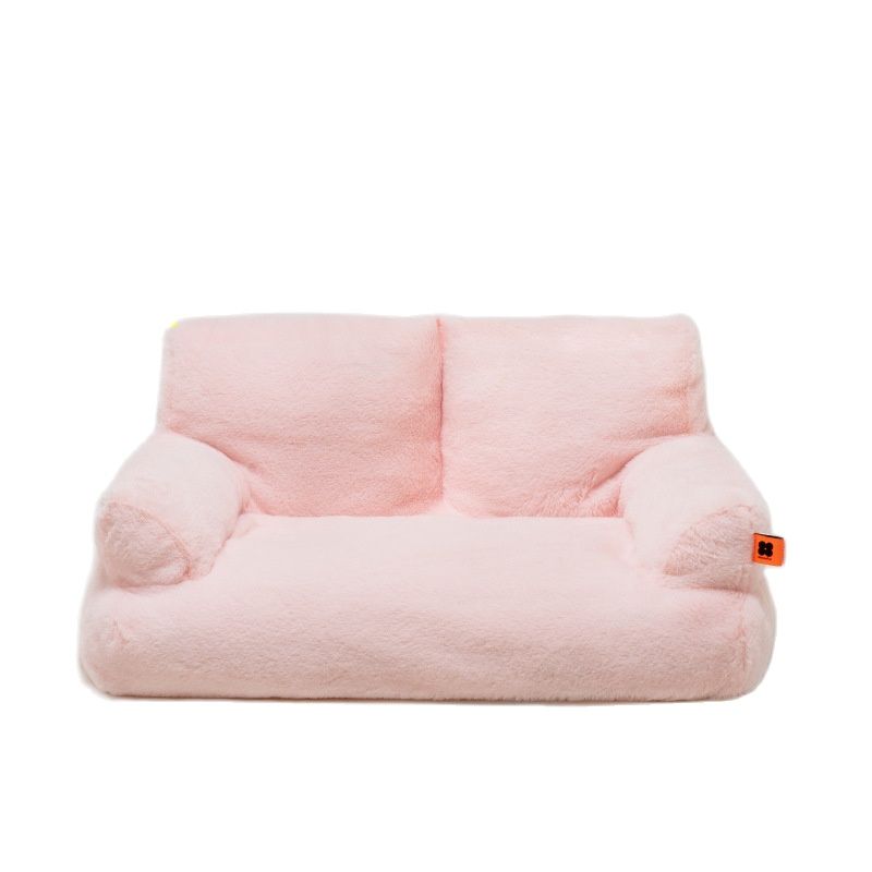 HKM-4020029 Cozy Disassembleable Winter Cat Nest for Pets Under 7.5kg, Soft Imitation Rabbit Velvet and Pearl Cotton