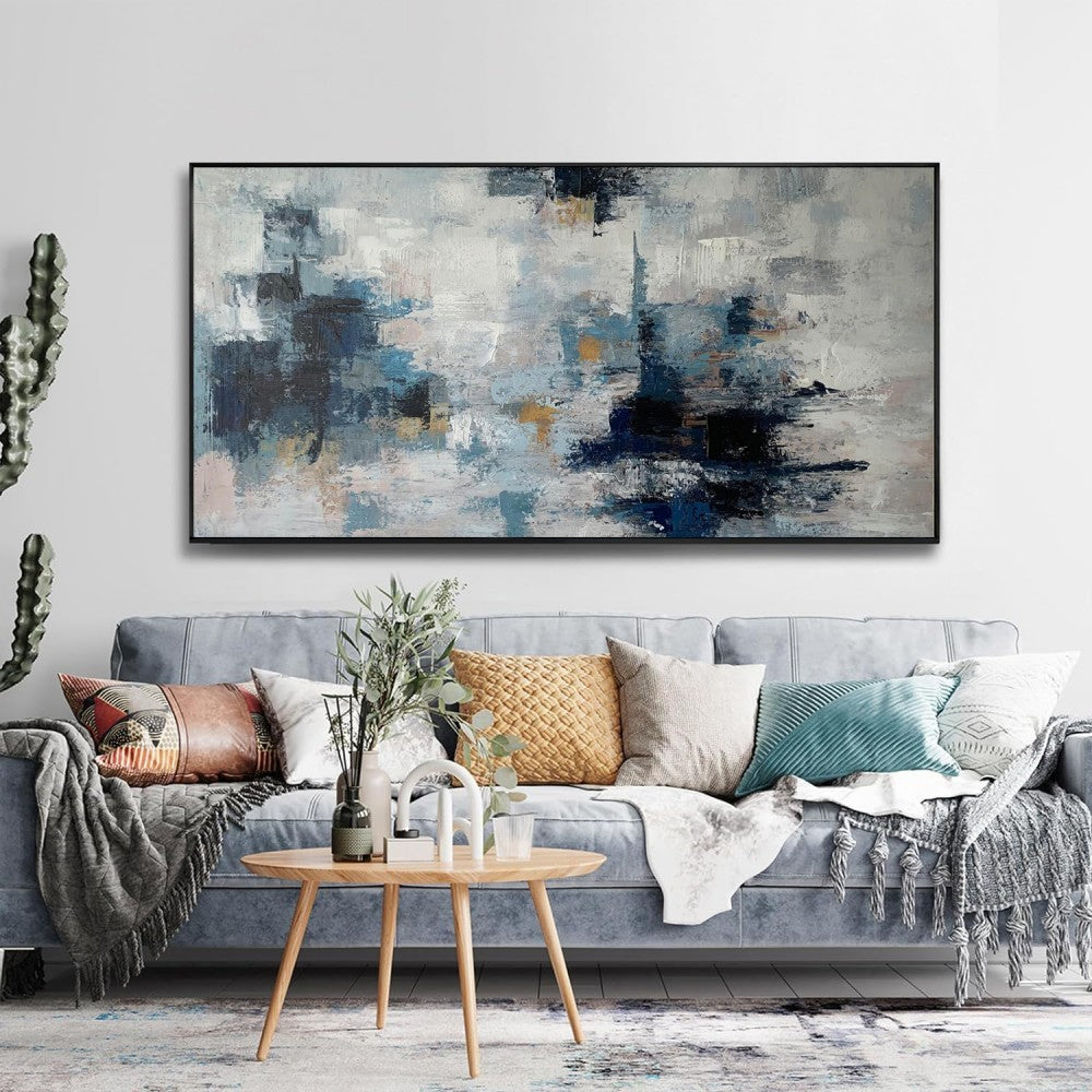 HKM-402003 Handmade Abstract Oil Painting on Canvas for Modern Home Décor
