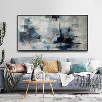 HKM-402003 Handmade Abstract Oil Painting on Canvas for Modern Home Décor