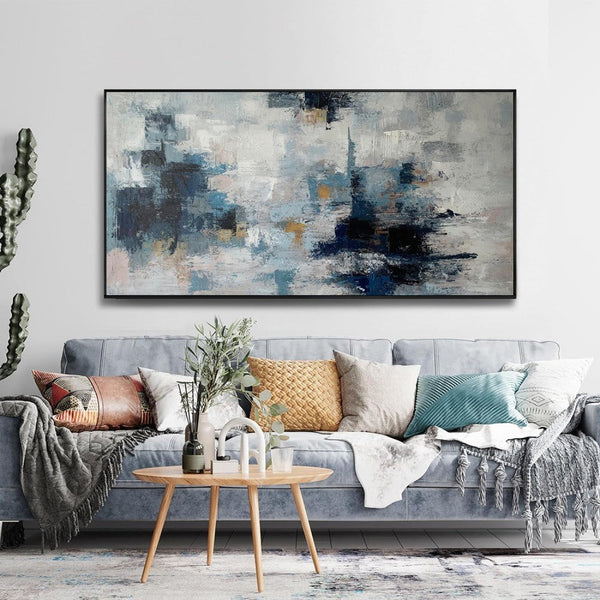 HKM-402003 Handmade Abstract Oil Painting on Canvas for Modern Home Décor