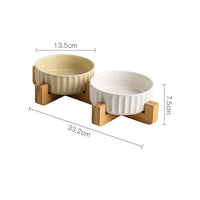 HKM-4020157 Stylish Ceramic Pet Bowl with Exquisite Design and Anti-Overturn Features, Available in Various Sizes and Colors