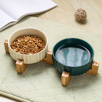 HKM-4020157 Stylish Ceramic Pet Bowl with Exquisite Design and Anti-Overturn Features, Available in Various Sizes and Colors