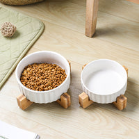 HKM-4020157 Stylish Ceramic Pet Bowl with Exquisite Design and Anti-Overturn Features, Available in Various Sizes and Colors