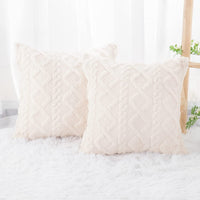 HKM-402067 Retro Plush Soft Fluffy Pillow Cushion for Living Room - Available in Multiple Colors