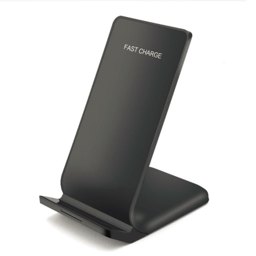 HKM-402131 10W Fast Wireless Charging Stand for Mobile Phones - Black