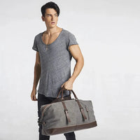 HKM-402131 Large Capacity Waterproof Canvas Travel Duffel Bag - 56x25x32cm