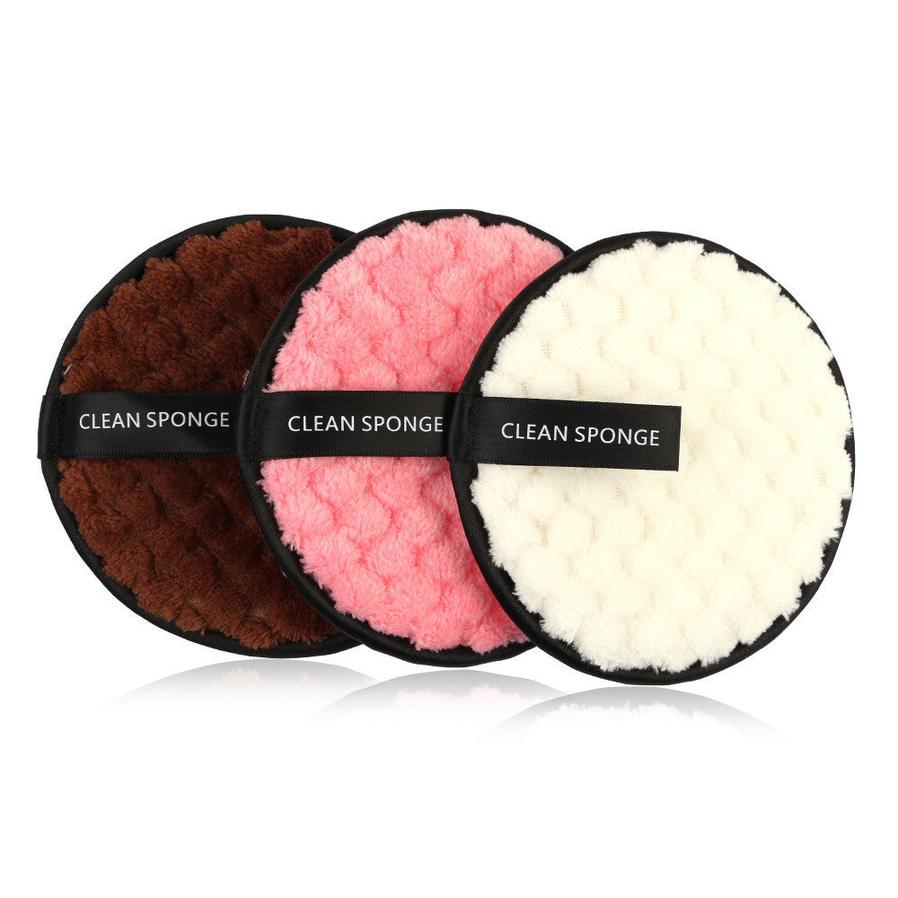 HKM-402131 Magic Lazy Man Water Makeup Removing Puff - 3 Pack Synthetic Sponge Set for Face Wash and Makeup Removal
