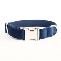 HKM-4021949 Customizable Yellow Velvet Dog Collar with Adjustable Fit and Lettering