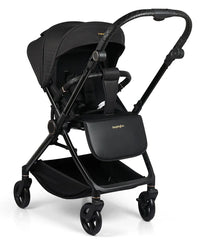 HKM-402259 Eco-friendly 3-in-1 Aluminium Travel Folding Stroller with Baby Car Seat and Pram Features