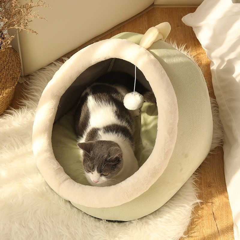HKM-4023997 Universal Villa Cat Nest - Warm and Comfortable Sponge Design for Kittens & Cats