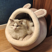 HKM-4023997 Universal Villa Cat Nest - Warm and Comfortable Sponge Design for Kittens & Cats