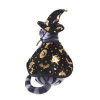 HKM-4024765 Halloween Themed Cloak and Hat Set for Pets - Stylish Costume for Dogs and Cats