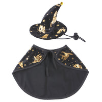 HKM-4024765 Halloween Themed Cloak and Hat Set for Pets - Stylish Costume for Dogs and Cats