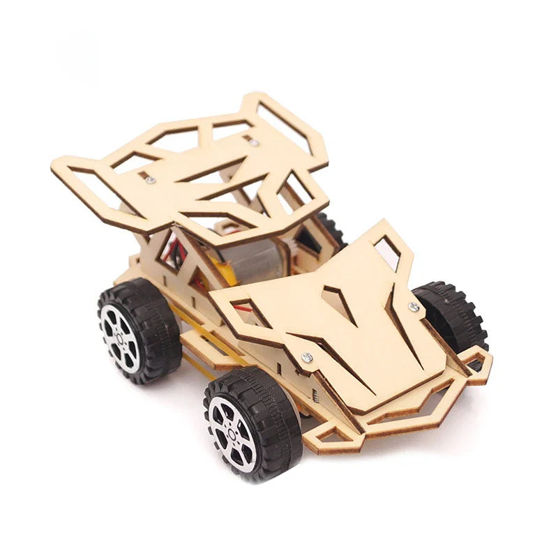 HKM-402515 Wooden STEM Assembly Car Model Kit - Educational DIY Science Toy for Kids