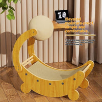 HKM-4025917 Moon Boat Cat Scratch Board - Corrugated Paper Design for Fun and Durable Play