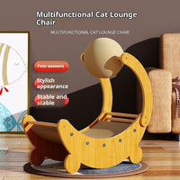 HKM-4025917 Moon Boat Cat Scratch Board - Corrugated Paper Design for Fun and Durable Play