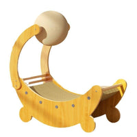 HKM-4025917 Moon Boat Cat Scratch Board - Corrugated Paper Design for Fun and Durable Play