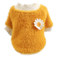 HKM-4026301 Daisy Print Pet Dress in Thick Style ¨C Polyester Material with Multiple Sizes