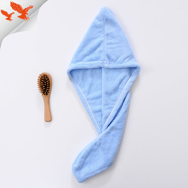 HKM-402643 Superfine Fiber Coral Fleece Hair Dryer Cap - Quick-Drying & Water-Absorbing, 20x60cm, Multiple Colors Available
