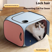 HKM-4026557 Pet Hair Drying Oven with Foot Pad - Oxford Fabric & PVC Mesh, 52cm x 40cm x 52cm