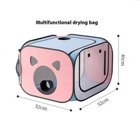 HKM-4026557 Pet Hair Drying Oven with Foot Pad - Oxford Fabric & PVC Mesh, 52cm x 40cm x 52cm