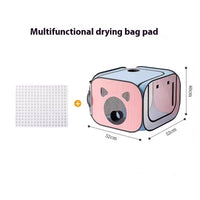 HKM-4026557 Pet Hair Drying Oven with Foot Pad - Oxford Fabric & PVC Mesh, 52cm x 40cm x 52cm