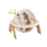 HKM-4028989 Antlers Cat Nest - Universal Solid Wood Pet Bed in Various Sizes