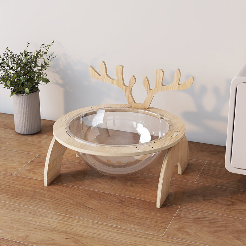 HKM-4028989 Antlers Cat Nest - Universal Solid Wood Pet Bed in Various Sizes