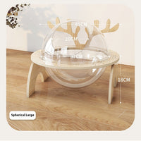 HKM-4028989 Antlers Cat Nest - Universal Solid Wood Pet Bed in Various Sizes