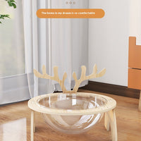 HKM-4028989 Antlers Cat Nest - Universal Solid Wood Pet Bed in Various Sizes