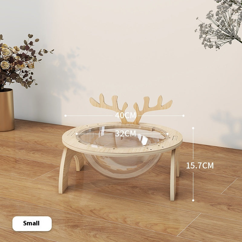 HKM-4028989 Antlers Cat Nest - Universal Solid Wood Pet Bed in Various Sizes