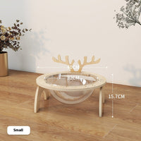 HKM-4028989 Antlers Cat Nest - Universal Solid Wood Pet Bed in Various Sizes
