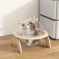 HKM-4028989 Antlers Cat Nest - Universal Solid Wood Pet Bed in Various Sizes