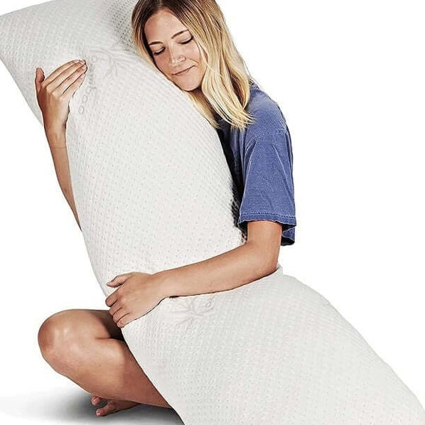 HKM-402899 Memory Foam Support Pillow for Pregnant Women - White, 45x19x20cm